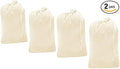 4 Pack - Extra Large Cotton Laundry Bag, Heavy Duty Large Laundry Bags 24 x 36 by QUBA+LINEN