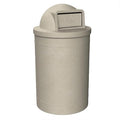 55 Gallon Circle 100% Recycled Plastic Heavy Duty Outdoor Trash Can by SturdyEssentials