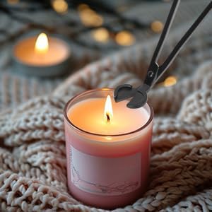 7 Piece Black Candle Wick Trimmer, Polished Wick Cutter Scissor, Premium 430 - Image 5