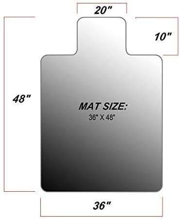 Azadx Office Chair Mat for Hardwood Floor 36 x 48'', Office Mat Plastic - Image 7