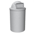 55 Gallon Circle 100% Recycled Plastic Heavy Duty Outdoor Trash Can by SturdyEssentials