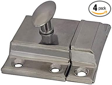 QCAA Oval Turn Cabinet Latch, for Cupboard & Other Furniture, Chrome Plated by QCAAHardware