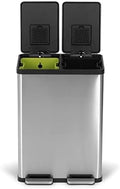 SIMPLI-MAGIC 60 Liter / 16 Gallon Rectangular Hands-Free Dual Compartment by SIMPLI-MAGIC