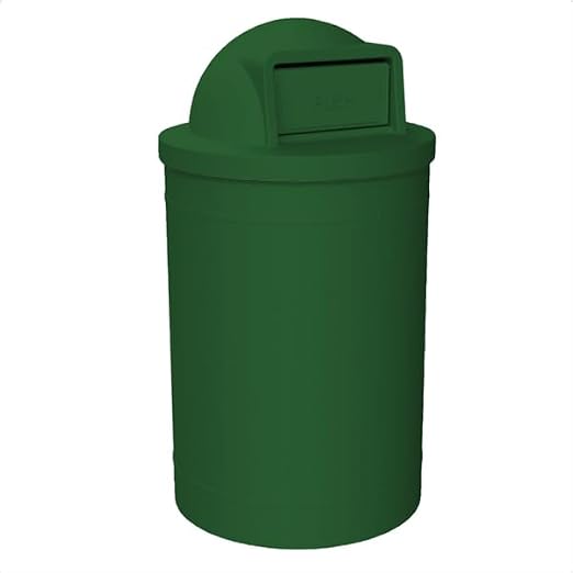 55 Gallon Round 100% Recycled Plastic Heavy Duty Outdoor Trash Can by SturdyEssentials