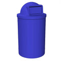 55 Gallon Circle 100% Recycled Plastic Heavy Duty Outdoor Trash Can by SturdyEssentials