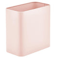 mDesign Metal Wastepaper Bin — Compact Rectangular Bathroom Bin — Rubbish Basket by mDesign
