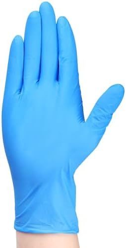 TitanFlex Heavy-Duty Blue Nitrile Gloves, Fully Textured, Mechanic Disposable - Image 3