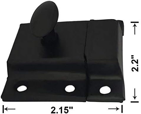 QCAA Oval Turn Cabinet Latch, for Cupboard & Other Furniture, Matte Black - Image 3