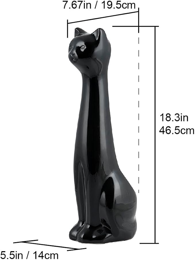 Allure Home Creation Black Cat 2-Piece Toilet Brush Holder and Brush Set - Image 4