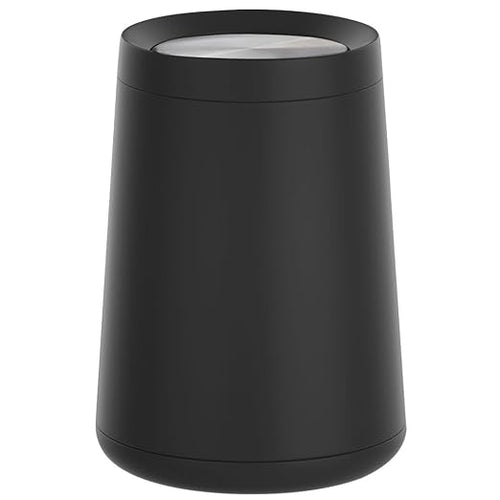 10 L/2.6 Gallon, Matte Black Bathroom Trash Can, Metal Garbage Can by LEASYLIFE