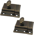 QCAA Oval Turn Cabinet Latch, for Cupboard & Other Furniture, Antique Brass by QCAAHardware