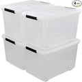 70 L Clear Plastic Large Storage Box by Callyne