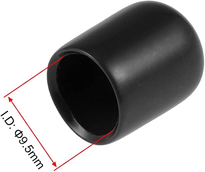 uxcell 20pcs Rubber End Caps 3/8" ID Vinyl Round Tube Bolt Cap Cover Thread - Image 3