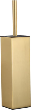 BGL Standing Toilet Brush and Holder Brushed Gold Aluminium Toilet Bowl Cleaner by BGL