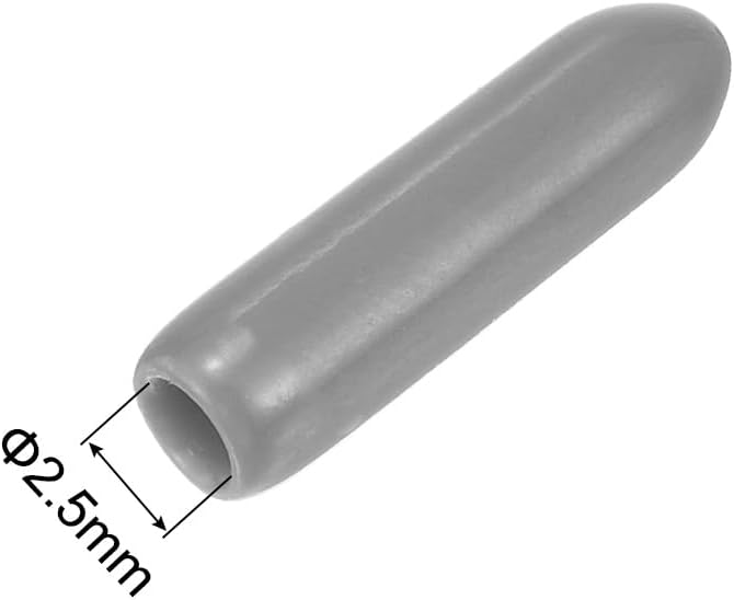 uxcell 20pcs Rubber End Caps Protective Caps 2.5mm ID Vinyl PVC Round Tube Bolt - Image 3