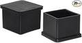 Flyshop 1-3/16" x 1-3/16", 30 mm x 30 mm Flexible PVC Chair Leg Caps Black by Flyshop