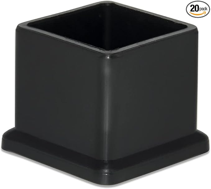 Flyshop 20 Pieces 22 x 22mm PVC Chair Leg Caps Square, Protective Caps by Flyshop