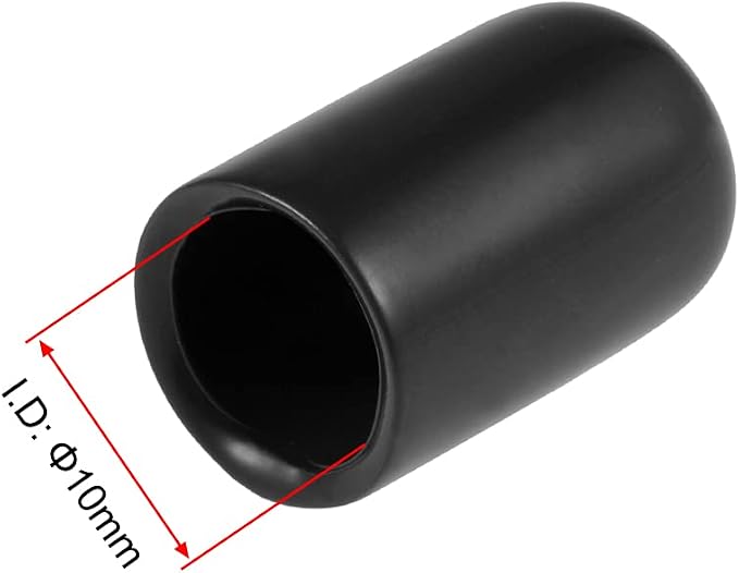 uxcell 20pcs Rubber End Caps 10mm ID Vinyl Round Tube Bolt Cap Cover Thread - Image 3