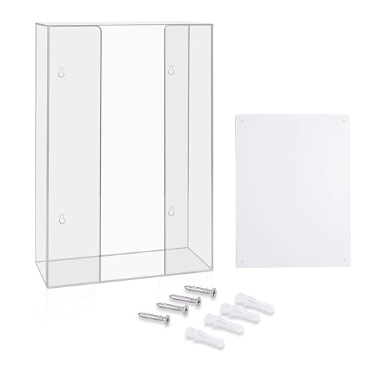 HIIMIEI Acrylic Glove Dispenser Wall Mount, Capacity Of 3 Glove Boxes - Image 9