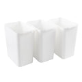 3-Pack 4.5 Gallon Plastic Rectangular Wastebasket by Lasbily