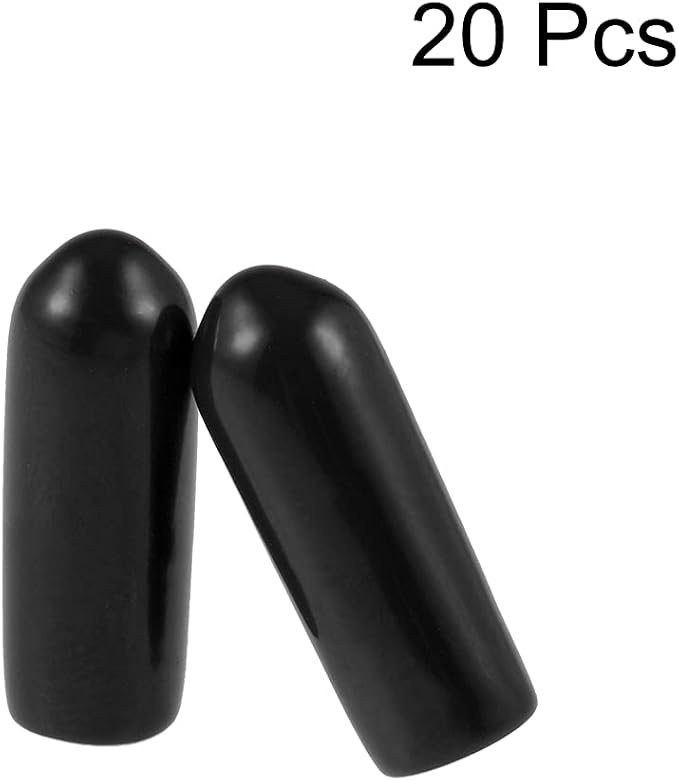 uxcell 20pcs Rubber End Caps 3.5mm ID Vinyl Round Tube Bolt Cap Cover Thread - Image 2