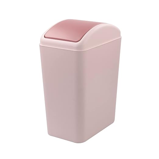 4.5 Gallon Pink Plastic Waste Can, Kitchen Garbage Can by Parlynies