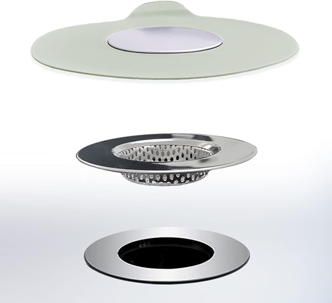 2PCS Bathtub Stopper Hair Catcher Kit, Bathtub Drain Strainer, Tub Stopper Plug by Seatery