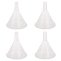 DEDC 4 Pack Clear Plastic Filter Funnel, Small Oil Funnels by DEDC