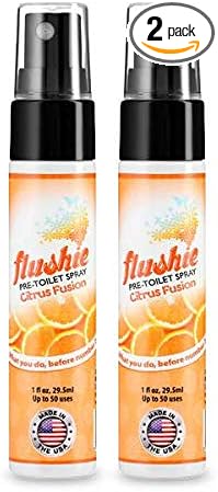 Flushie Pre-Toilet Sprays for Poop Travel Size Toiletries Bathroom Spray for by FlushiePre-ToiletSpray