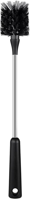 Water Bottle Brush, 15 Inches Long Stainless Steel Handle Bottle Brush Cleaner by HUMUTA