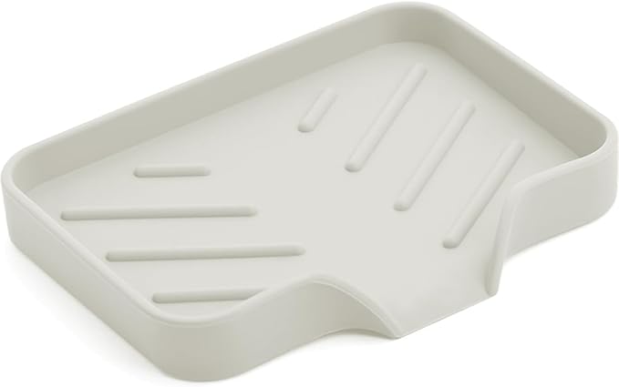 Sponge Holder with Drain Spout, Silicone Sponge Tray by Metopets