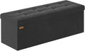 Folding Storage Ottoman, Velvet Storage Bench, Removable Divider, by Liveinacomfortablehome
