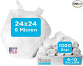 24" x 24" Clear Trash Bags, 6-10 Gallon Trash Bag, 6 Micron, Value Pack by HighBarTrashLiners
