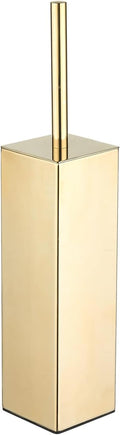 Gold Square Stainless Steel Toilet Brush by Unknown