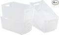 4-Pack Open Storage Organizing Bins, Matte Transparent Plastic Organizer Bins by Nihenok