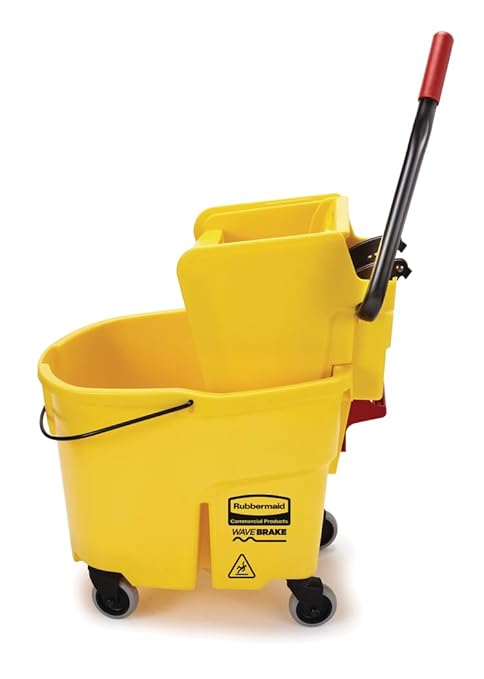 Rubbermaid Commercial Products WaveBrake 35 Qt. Side-Press Mop Bucket and - Image 3