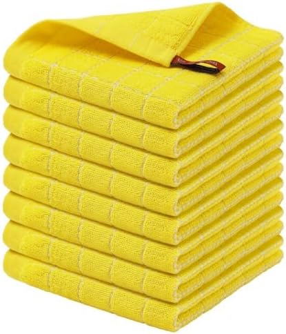 Homaxy 100% Cotton Terry Kitchen Dish Cloths, Ultra Soft and Absorbent Dish by Homaxy