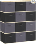 Lifewit 12 Packs Storage Cubes, 11 Inch Cube Storage Bins, Foldable Decorative by Lifewit