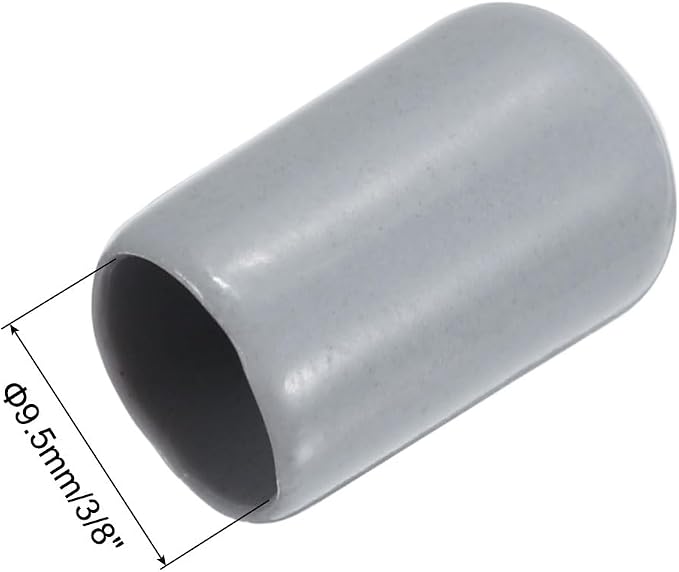 uxcell 20pcs Rubber End Caps 9.5mm ID Vinyl PVC Round Tube Bolt Cap Cover Screw - Image 3