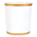 Jaye's Studio Mattie Decorative White and Gold Bathroom Trash Can, Metal Waste by Jaye%27s+Studio