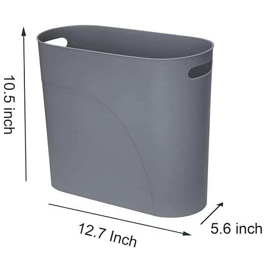 Small Trash Can Plastic Bathroom Wastebasket 3.2 Gallon Slim Garbage Container - Image 4