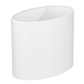 mDesign Stainless Steel Metal Oval Trash Can, 7.9 Liter/2.09 Gallon Wastebasket by mDesign