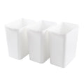 4.5 Gallon Deskside Plastic Wastebasket Rectangular, Open Garbage Container by Tstorage