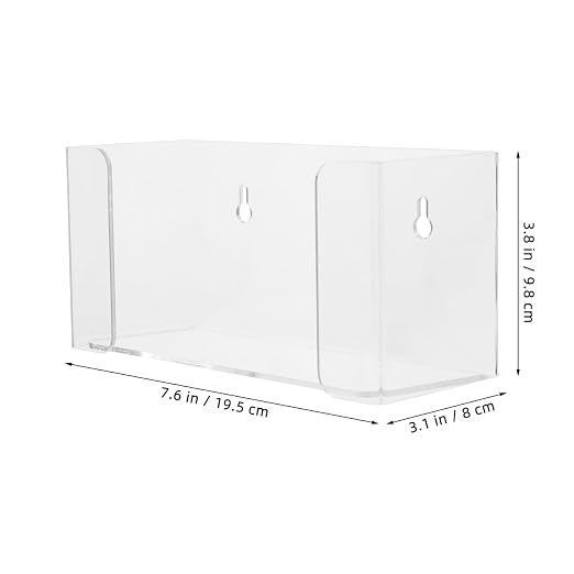 Acrylic Wall Mount Glove Dispenser and Mask Holder Storage Box - Image 2