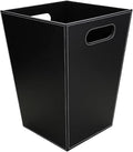 KINGFOM Classic Pu Leather Trash Can Wastebasket, Garbage Container Bin by KingfomLeatherHomeOfficeDecor