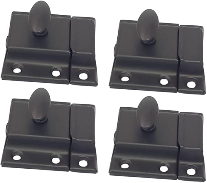 QCAA Oval Turn Cabinet Latch, for Cupboard & Other Furniture, ORB Oil Rubbed by QCAAHardware