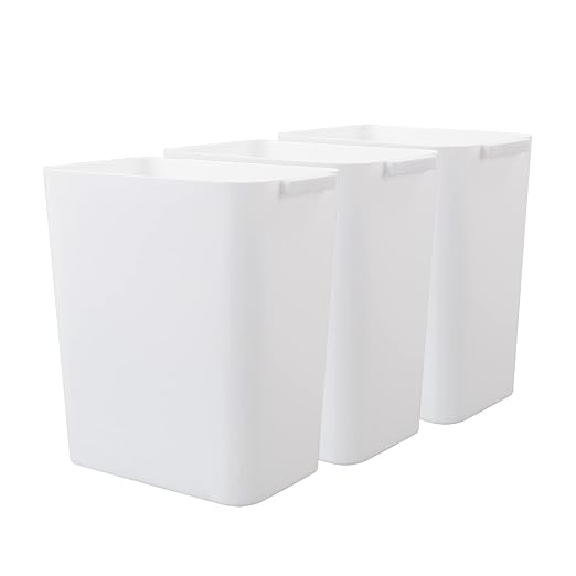 3-Pack 4.5 Gallon Trash Can Wastebasket, Garbage Container Bin by Nicesh