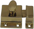 QCAA Traditional Large Oval Turn Cabinet Latch, Solid Brass, by QCAAHardware