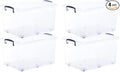 Superio Storage Bins with Lids, Stackable Totes, BPA Free, Odor Free, Organizer by Superio