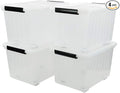 4-Pack Clear Plastic Storage Bins by Callyne